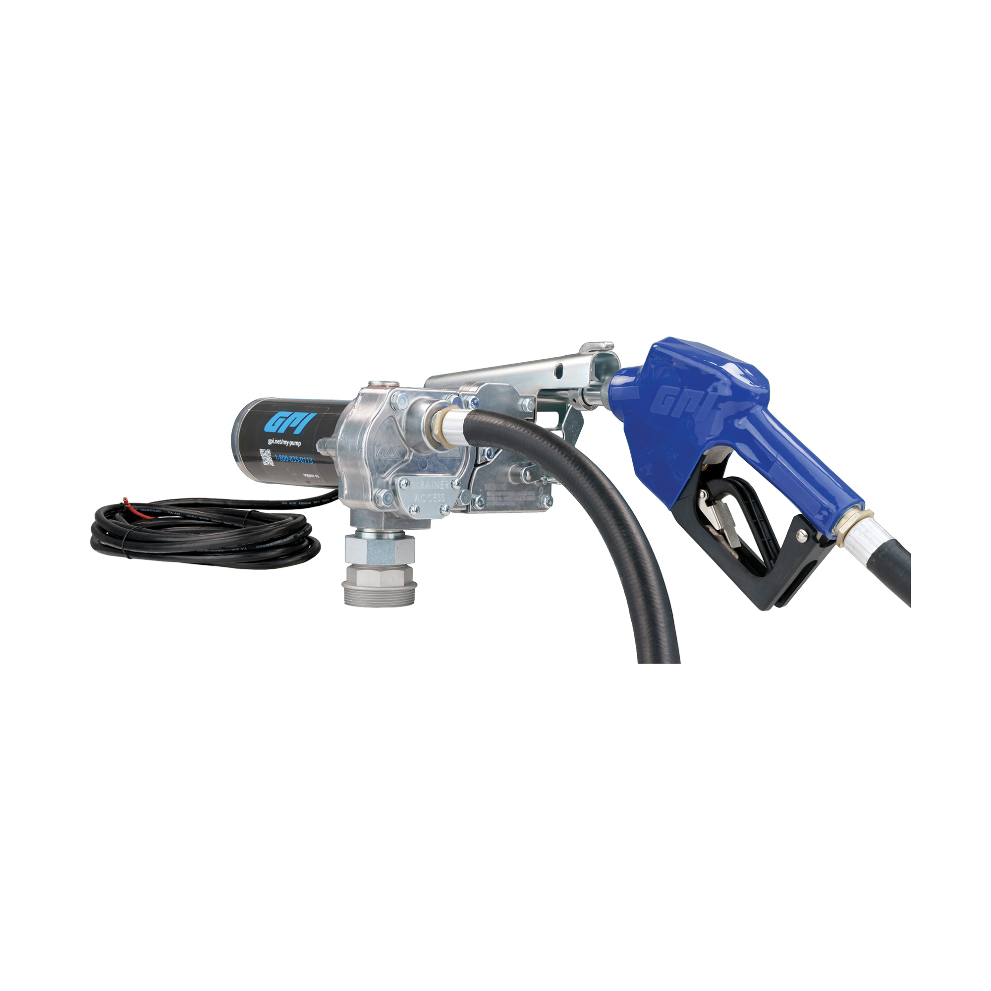 GPI 15 GPM 12V Fuel Transfer Pump with Auto Unleaded Nozzle